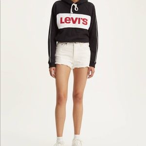 Levi’s 501 white jean shorts
